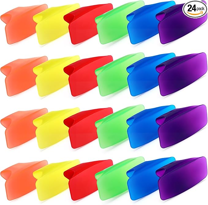 LemonRoad 24 Pack Toilet Bowl Deodorizer Rim Hanger Air Freshener Fruity Scent Toilet Bowl Fresheners for Bathroom Car Wardrobe (Bright Color)