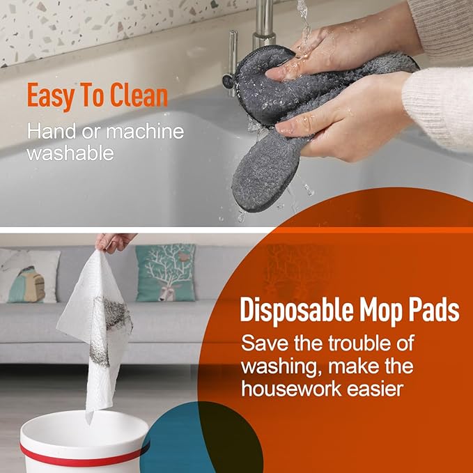Effortless Wall Cleaning Mop with Disposable Pads - Versatile Triangle Design for High Reach Cleaning