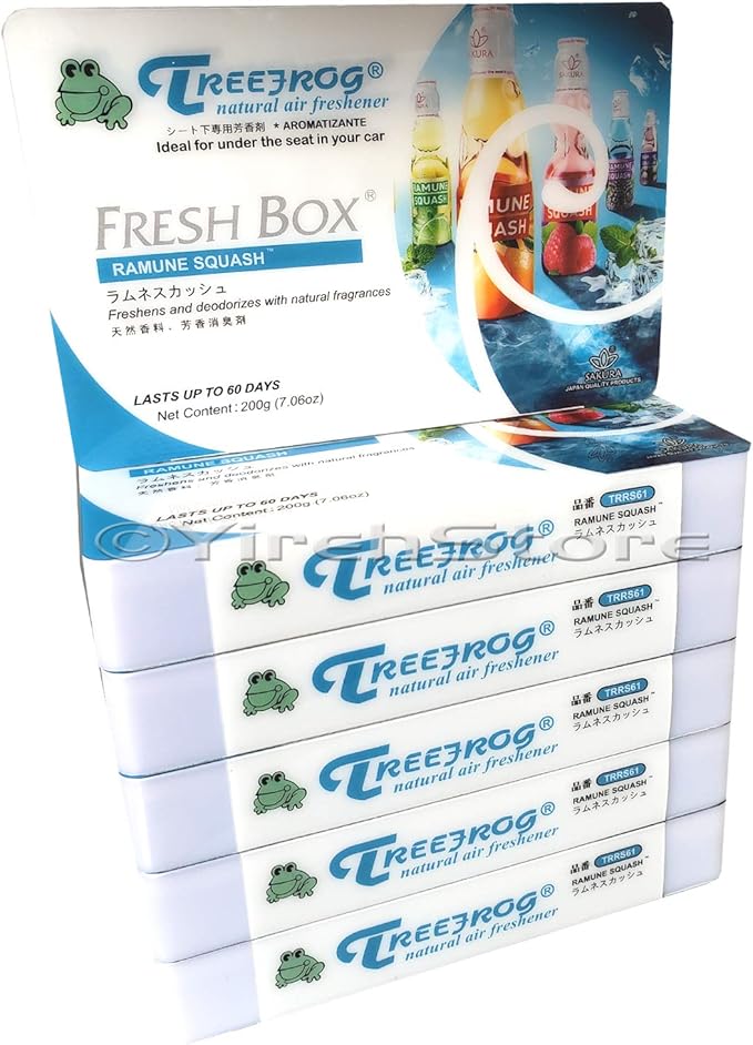 Ramune Squash Scent (Soda Squash) 6 Packs Treefrog Natural Air Freshener Fresh Box (AKA Xtreme Fresh)