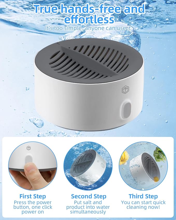 Vegetable Cleaner &amp Home Wash| Advanced Electrolysis Purifier for Fresh Fruits Veggies &amp Seafood | Easy 3-Minute Clean | Compact &amp Stylish Kitchen Essential (1Pcs)