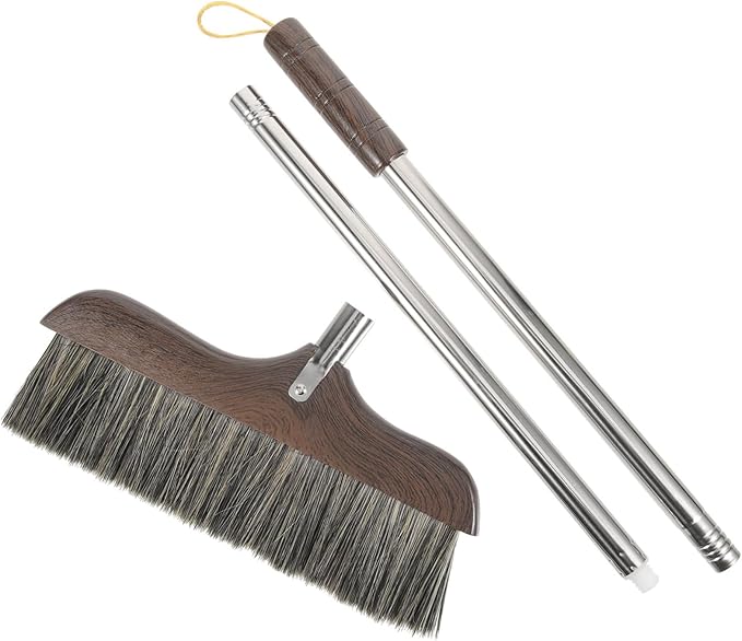 Handle Broom Soft Bristles for Home Cleaning for Indoor and Outdoor Use Dust Sweeper for Kitchen Garage and