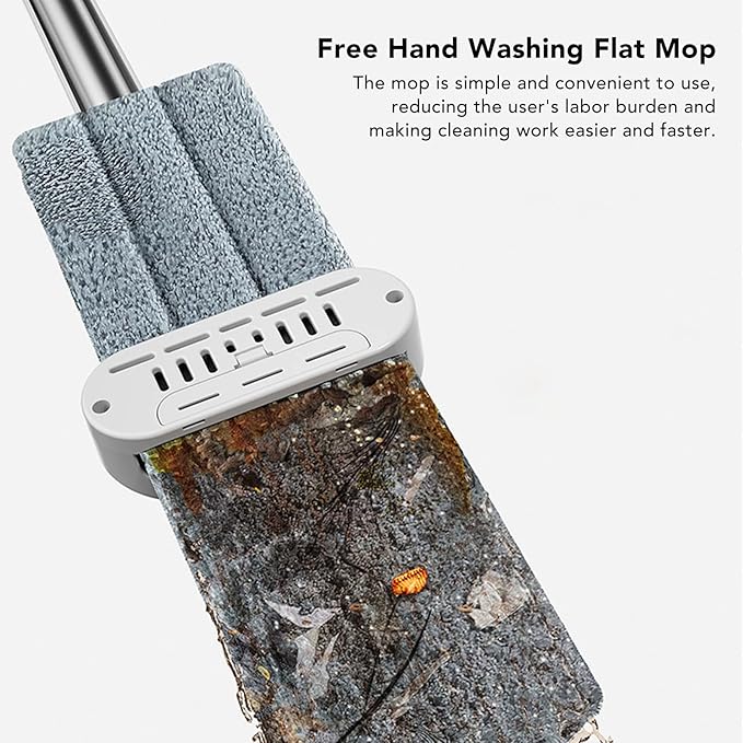 Wet Spray Mop Wet Dry Floor Mop Lightweight Household Tool Effective for Under Bed for Under Table (36CM Panel)
