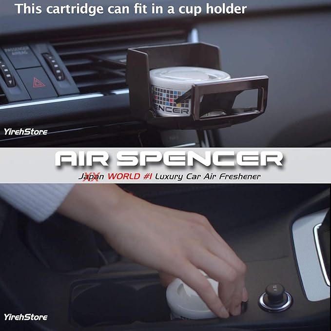 AS Air Spencer Cartridge 2x Marine Squash (A19) and 2x Clear Squash (A24) scent Heavy Duty Last Long JDM Eikosha Japan Car Air Freshener