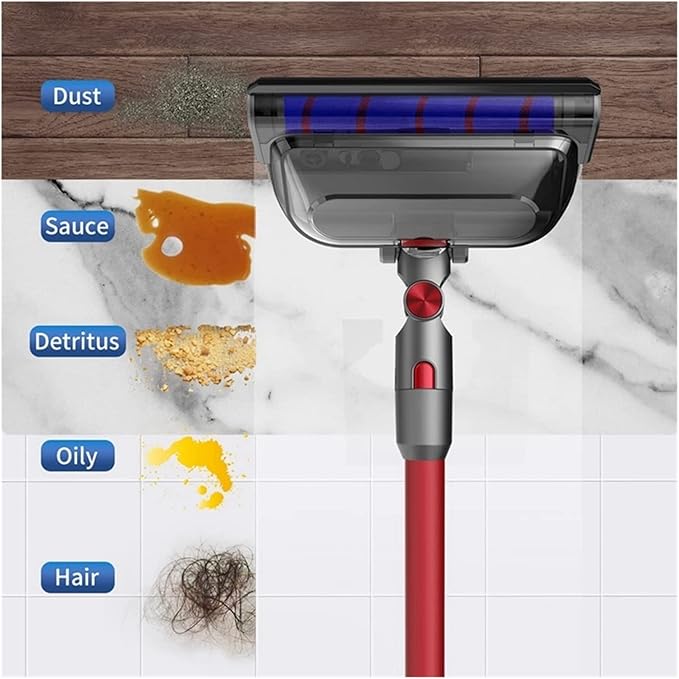 Electric Mop Head Compatible with Dyson V7 V8 V10 V11 V15 Vacuum Cleaner Mop Attachment with LED Headlights Water Reservoir