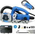 Electric Tile Grout Remover 1200W 9000RPM Professional Grout Removal Tool 220V DIY Tile Grouts Removers For Cleaning Grouts Between Tiles Floor DIY Regrouting Tool(Machine+1.2mm seam cleaning sheet)