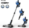 Cordless Vacuum Cleaner for Home - Lightweight Stick Vacuum Clean with Rechargeable Battery Max 45Mins Runtime 8 in 1 Handheld Vacuum for Hardfloor &amp Carpets Pet Hair Blue&ampBlack