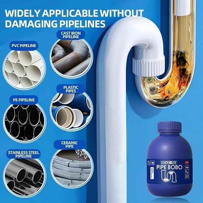 Pipe Bobo Drain Cleaner - Pipe Bobo Drain Cleaning Powerful Unclogging Clog Remover Shower Tub Compatible with All Pipe (4Pcs Fl Oz 53.6)