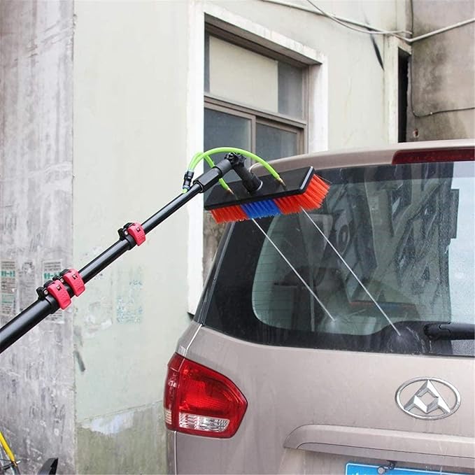 Water Fed Pole Kit Cleaning Tool for Window Glass Solar Panel24ft Length Water Fed Brush 3-in-1 Aluminum Outdoor Window Cleaner7.2m/24FT