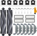 25 PCS Accessories for Dreame D10 Plus Gen 2 Robot Vacuum Cleaner Spare Parts 2 Rubber Main Brush 4 Filters 6 Mop Pad 6 Dust Bags 6 Side Brush1 Cleaning Tool
