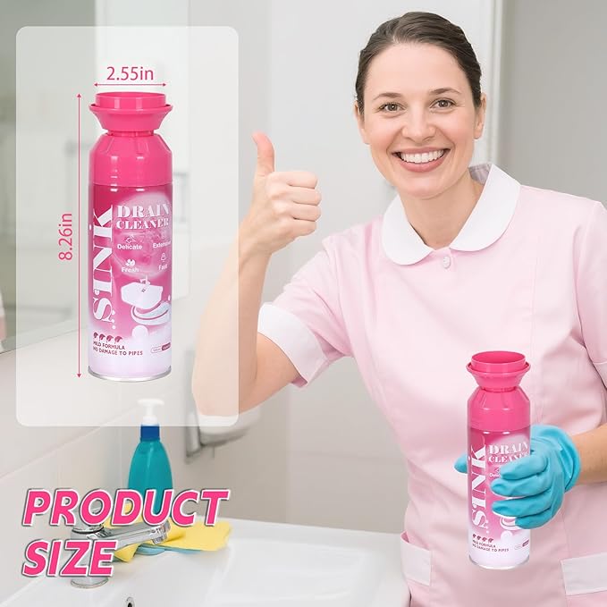 Foaming Drain Cleaner Sink Cleaner and Deodorizer Drain Clog Remover for Kitchen SinksBathroom Drains Washbasin
