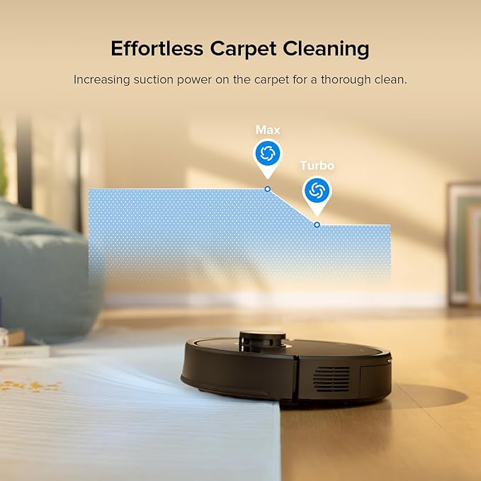 roborock Q7 M5+ Robot Vacuum and Mop Upgraded from Q5 Max+ Up to 7-9 Weeks Self-Empty 10000Pa Suction Dual Anti-Tangle System for Pet Hair &amp Carpet PreciSense LiDAR Navigation App Control B