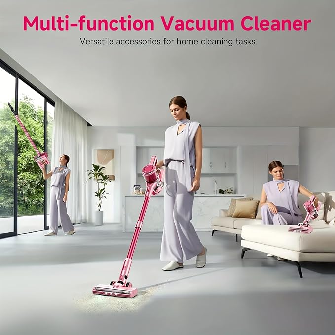 KIKETECH Cordless Vacuum Cleaner Stick Vacuum Cleaners for Home 45kpa Lightweight Vacuum for Pet Hair/Carpet/FloorN508