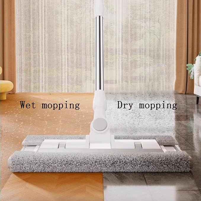 Mopping Floor Mop with 3 Washable Microfiber Pads Wet and Dry Use Floor Cleaning System Cloth Mop Flat Mop with Clip 40cm Cleaning mop