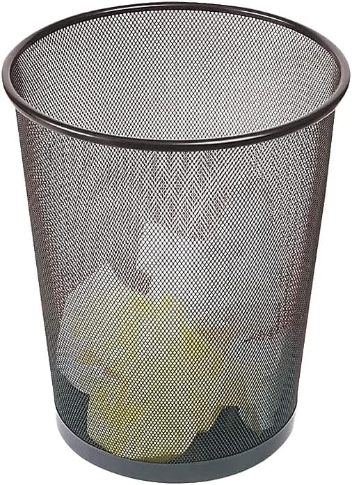 Staples Indoor Black Trash Can Without Lid Steel Mesh 5 Gal. 2/Pack