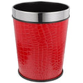 NUOBESTY Retro Trash Can 5L Small Waste Paper Basket Waste Container Bin Garbage Container for Bathroom Bedroom Office(Red)