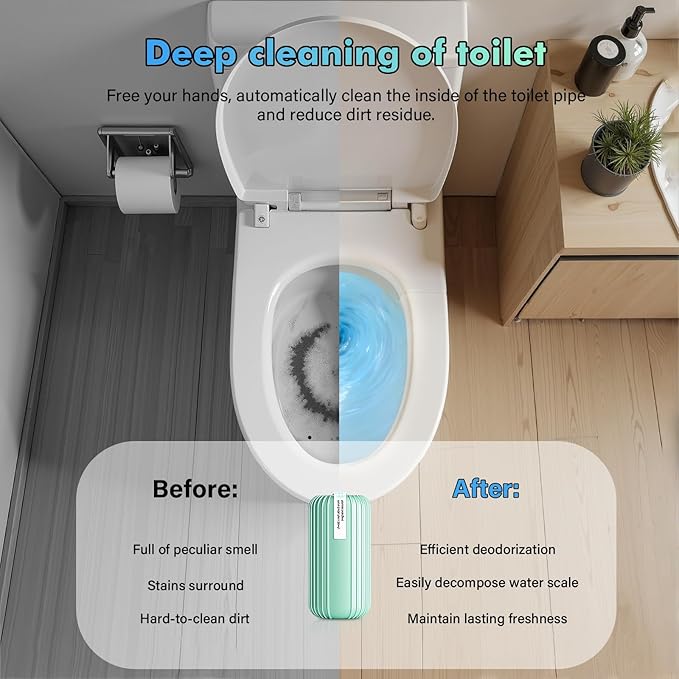 Crazy Clean Toilet Cleaner for bathroom: 3Pcs Toilets Cleaners Pro for Toilet Bowl Drop-in Tank Cleaning Eco-Friendly Powerful Stain &amp Odor Removal Safe for All Toilets Home &amp Travel