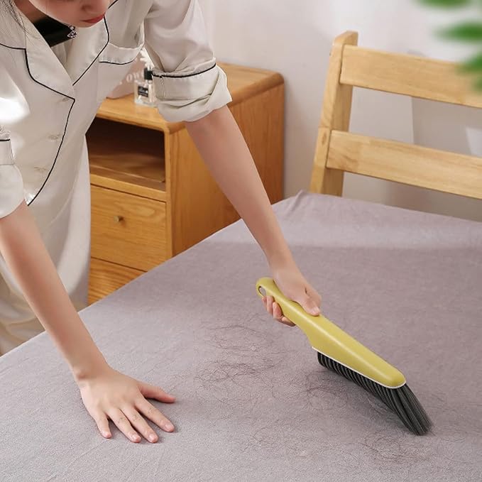 Whisk Broom Hand Held Hand Broom can be Split Freely Drafting Brush The Handle be Hung for Easy Storage(White)