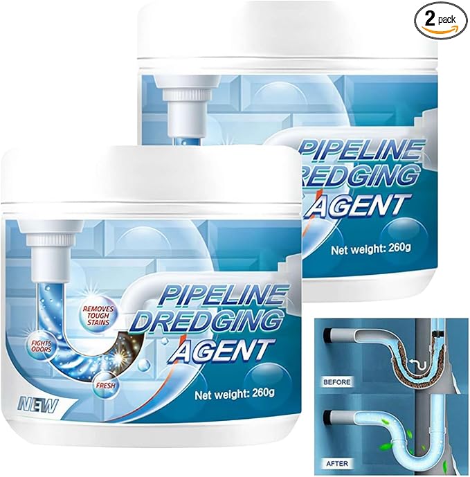 Sink Drain Hair Clog Remover Cleaner Pipeline Dredging Agent Powerful Unclogging Sink Hair Cleaner Toilet Unclogger Heavy Duty Bathroom Shower Pipeline Dredging Agent (2)