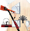 Solar Panel Cleaning Brush Kit with Water-Fed Pole &amp Hose - Window Glass &amp Photovoltaic Panel Cleaner for Efficient Solar Maintenance