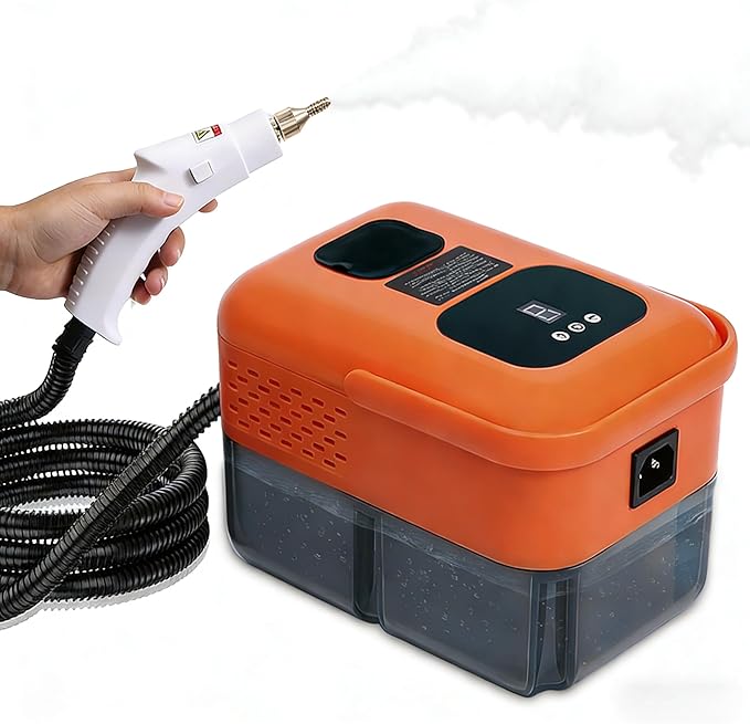 15s Fast Heating Steam Cleaner 9-Level Adjustable Handle Portable Steamer for Cleaning Steam Cleaner for Home Use Floor Cleaning Kitchen Bathroom Grout and Car (No Accessories)