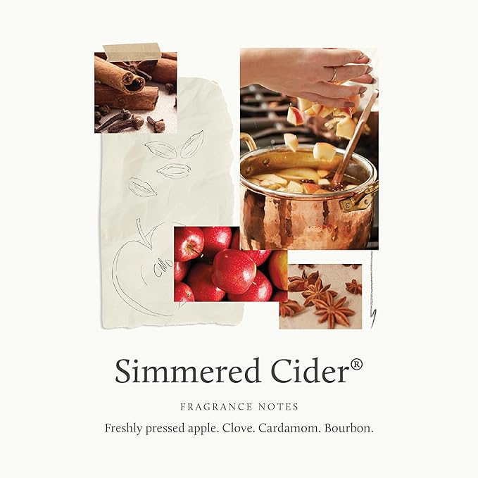Thymes Simmered Cider Fragrance Mist - Scented Room Spray for Home Fragrance - Notes of Apple &amp Cardamom - Bedroom &amp Bathroom Air Freshener - Simmered Cider - 3 oz