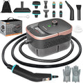Steam Cleaner15s Heat-Up 42.27oz Tank2500W Pressurized Handheld Steam Cleaner for HomePortable Steamer for Cleaning with 15 pcs AccessoriesGreaseGroutFurnitureBed BugsFloorCouch and Car