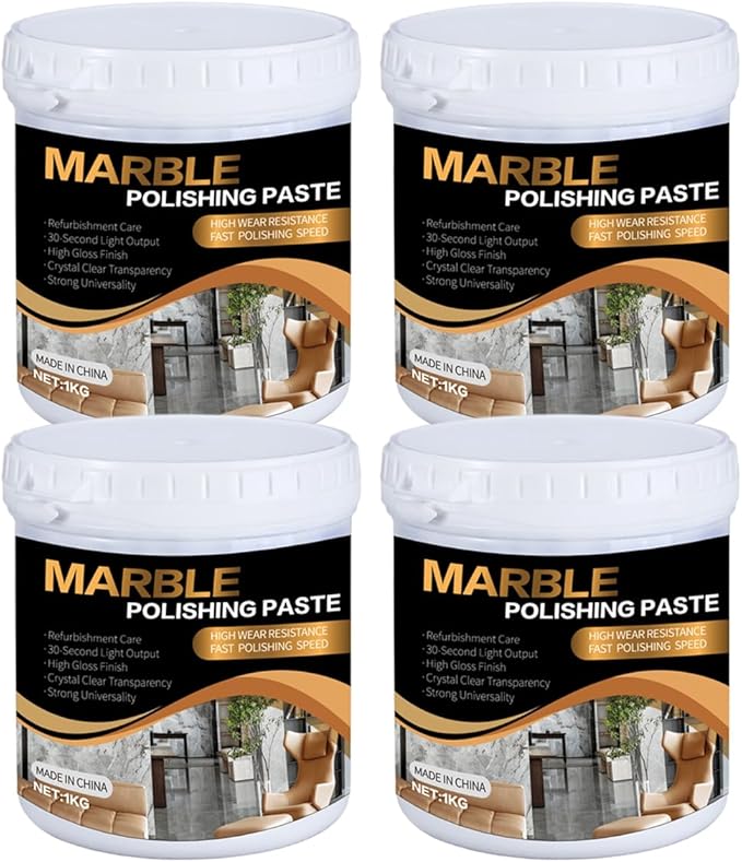 Marble Polishing Paste Professional Marble Cleaner &amp Quartz Polish Stone Sealer &amp Protector for Countertops Floors and Walls – Marble Polishing Compound Kit 2.2LB