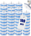 100 Pcs DisposableToilet Wand Refills for Clorox 5X Cleaning Power Scrubber Upgrade Fiber Cleaner Heads for for Toilet and Bathroom Cleaning