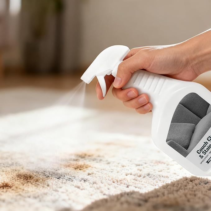 Couch Cleaner &amp Stain Remover Spray: Strength Multi-Surface Upholstery Cleaner - Pet-Safe Non-Toxic Quick-Drying for Fabric Sofas Carpet Furniture Couches &amp Car Interiors