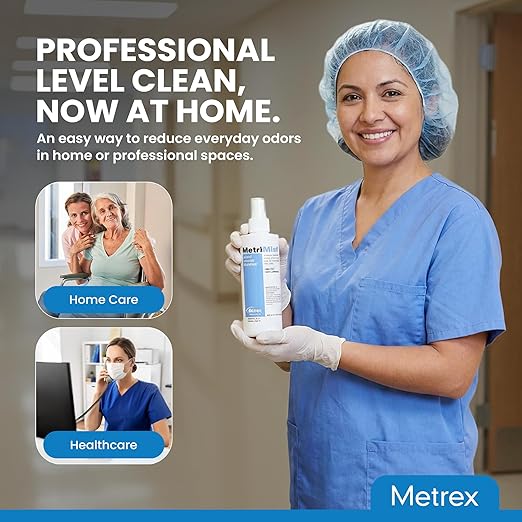 Metrex MetriMist Natural Aromatic Deodorizer Spray 8 oz Bottle – Non-Toxic Environmentally Friendly Odor Eliminator Spray &amp Room Deodorizer for Healthcare &amp Facility Use Fresh Scent (Pack o