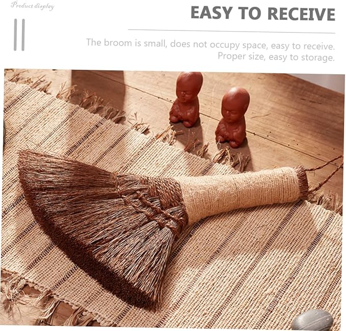 NOLITOY 3pcs Hand Broom Handheld Cleaning Brush Straw Duster for Desk and Office