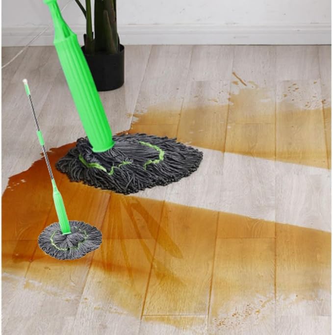 FOTN 2 in 1 Dehydrated Mop 2024 New Self-Wringing Twist Mops for Floor CleaningSelf Wringing 360 Flat Mop with Stainless Detachable Steel Handle (1PC+1 mop Head)