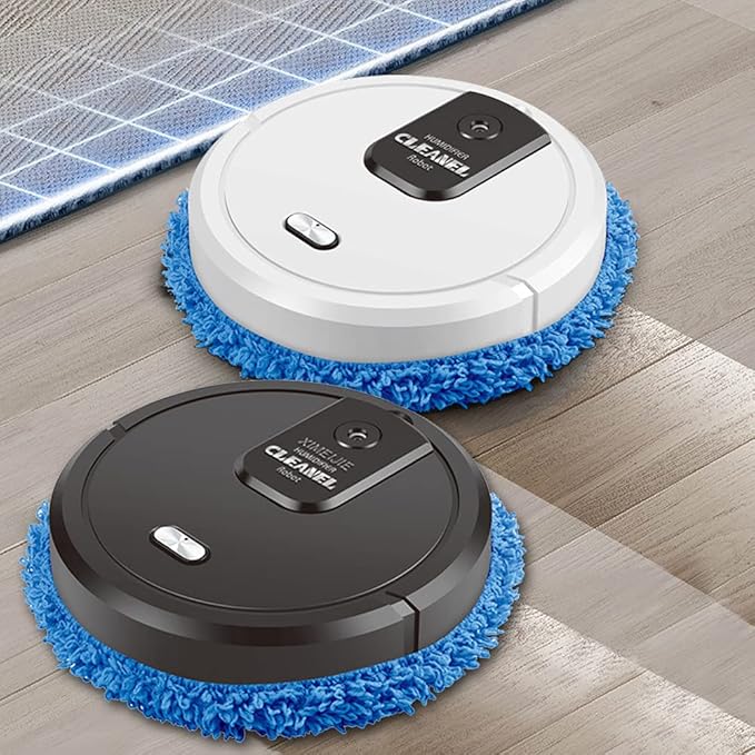 Mopping Machine Sweeping Robot Wet and Dry Dual-Purpose Mopping Machine with 4 Gears Automatic Mopping Machine for Wood Floor Marble Floor Tile Floor and Other Various Floor (Black)