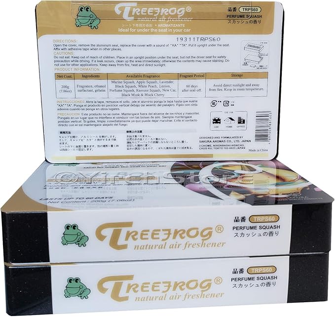 Perfume Squash Scent 4 Pack Treefrog Natural Air Freshener Fresh Box (AKA Xtreme Fresh)