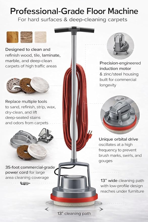 Replacement of Oreck Commercial Orbiter Floor Machine – Model #QRB550MC