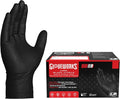GLOVEWORKS Green Nitrile Gloves 8 Mil Disposable Heavy Duty Raised Diamond Texture Latex Free Industrial Mechanic Glove
