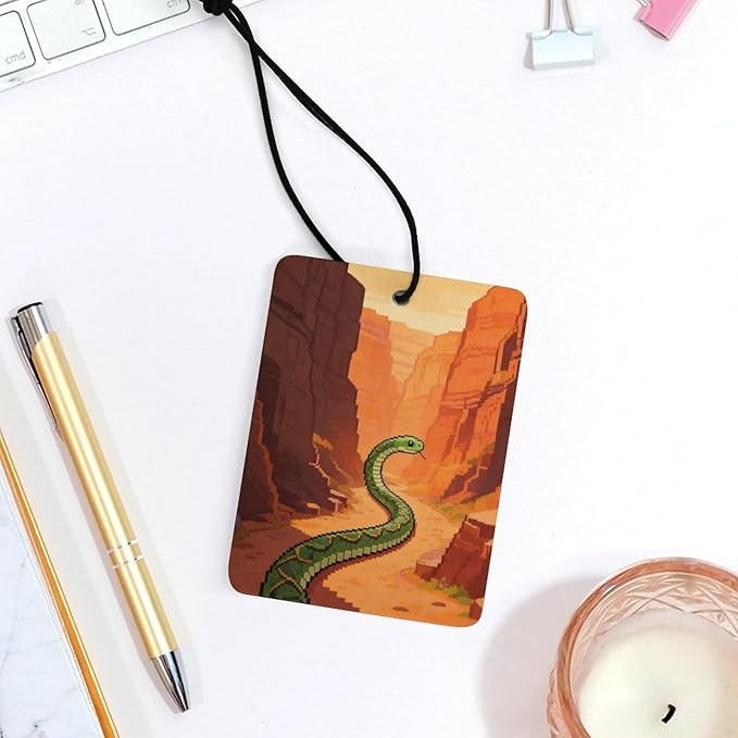 5PCS Car Air Freshener Hanging Personalized Double Sided Snake Canyon Car Fresheners Long Lasting New Cars Scents Cute Automotive Freshies for Closets Drawers (tea)