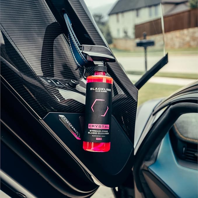 Blackline Glass Cleaner - Works on Glass Windows Mirrors &amp Navigation Screens. Tint Safe Car Window Cleaner - 16 fl oz bottle Streak Free Spray