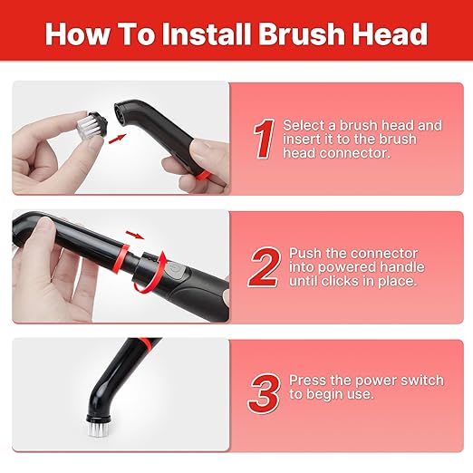Shop-Vac Electric Spin Scrubber with 2000RPM Motor 90Min Long Runtime with 5 Replaceable Head LED Display and IPX6 Waterproof Cordless Electric Scrubber for Cleaning Grout Tile Bathroom Kitchen