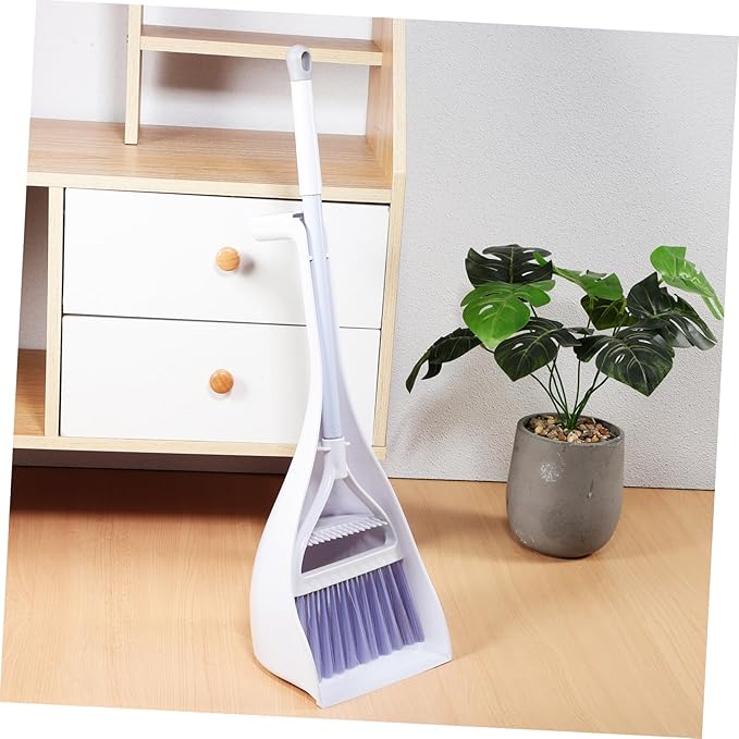 2sets Compact Mini Broom and Dustpan for Desktop Cleaning Toothed Dustpan for Hair Removal Lightweight and Easy to Store for Kitchens Bedrooms and Cars