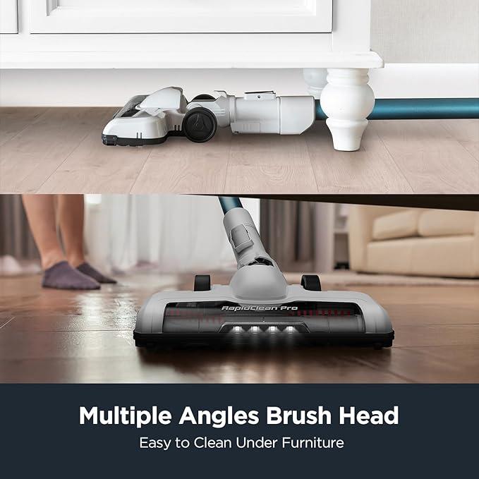 Eureka RapidClean Pro NEC280TL Cordless Stick Vacuum Cleaner – Lightweight 5.3 lbs 40-Min Runtime LED Headlights 3 Power Modes Ideal for Pet Hair Hard Floors &amp Carpets