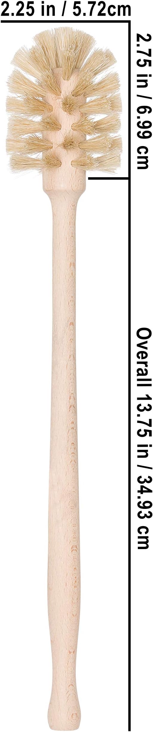 REDECKER Bottle Brush Cleaner - Horsehair and Beechwood Handle for Vases Pitchers Mugs and Baby Bottles 13-3/4 Inch - Horsehair Bottle Brush - Wooden Bottle Brush - Wood Bottle Scrubber