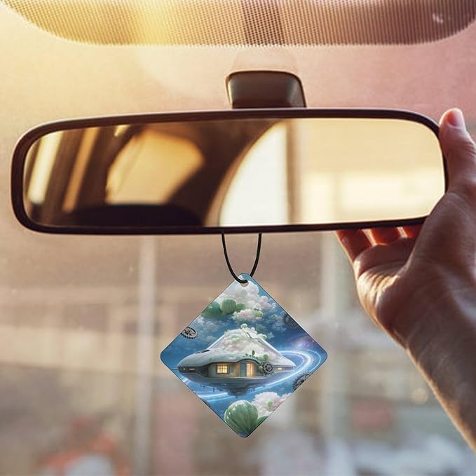 5PCS Car Air Freshener Hanging Personalized Double Sided Star Ring Clouds Car Fresheners Long Lasting New Cars Scents Cute Automotive Freshies for Closets Drawers (tea)
