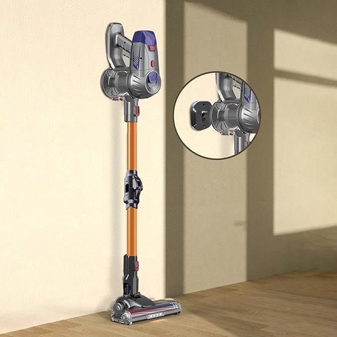Cordless Vacuum Cleaner 150W 10Kpa Powerful Stick Vacuum with 40min Runtime Detachable BatteryCordless Stick Vacuum Electric Handheld Vacuum for HomeHardwood Floor Carpet Pet Hair Red