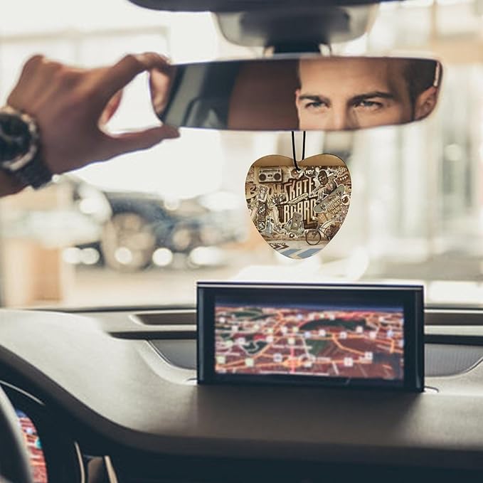 5PCS Car Air Freshener Hanging Personalized Double Sided Skate Duo Car Fresheners Long Lasting New Cars Scents Cute Automotive Freshies for Closets Drawers (tea)