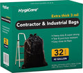Contractor &amp Industrial Bags 42 Gallon Extra Thick 3MIL Heavy Duty with Tie Flaps 32.75 x 45.13 32 Count For Construction Industrial &amp Outdoor Waste