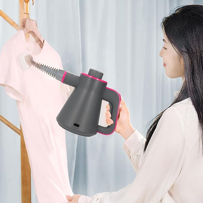 Handheld Steam Cleaner 1000W Portable Upholstery Steamer for Car Interior Mattress &amp Kitchen – High-Temperature Multi-Surface Steam Cleaner with US Plug (110V)