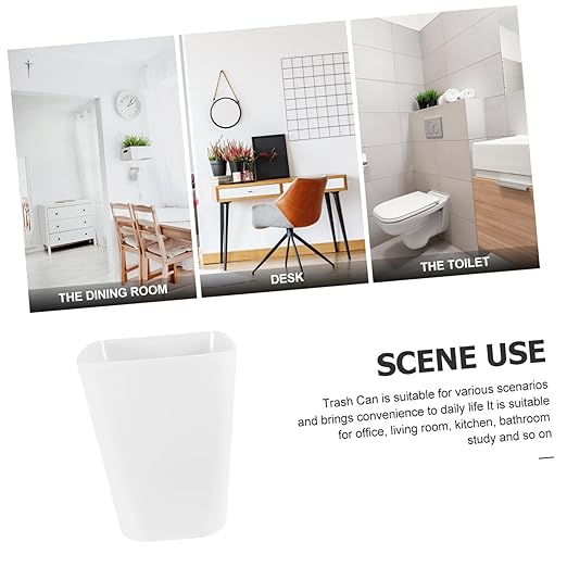 ABOOFAN Square Trash Can Home Office Bedroom Kitchen Easy Clean Plastic Waste Basket