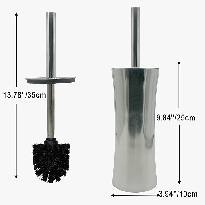 Vince Camuto Toilet Bowl Brush with Holder Durable Bathroom Cleaning Tool Modern Design for Easy Toilet Maintenance Bathroom Cleaner Brush for Efficient Cleaning and Hygiene