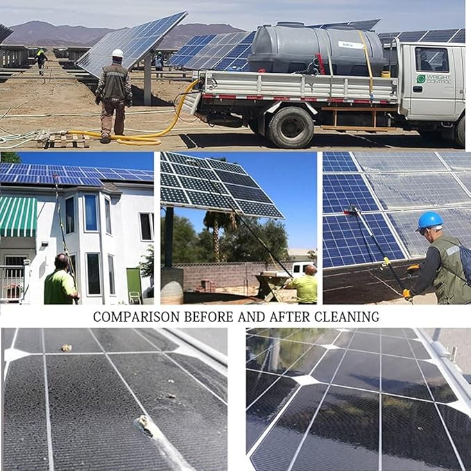 Window Cleaning Equipment Window Cleaning BrushWater Fed Telesbrush Cleaning Photovoltaic and Solar Panels Washing Set Equipment Extension Pole Cleaning for Trucks Windows Window Cleaning B